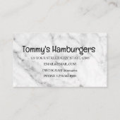 Hamburger Levering Korting Aanbieding Visitekaartje (Achterkant)