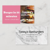 Hamburger Levering Korting Aanbieding Visitekaartje (Voorkant / Achterkant)