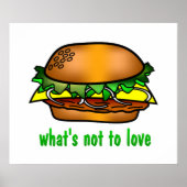 Hamburger Love Poster (Voorkant)