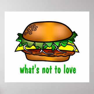 Hamburger Love Poster