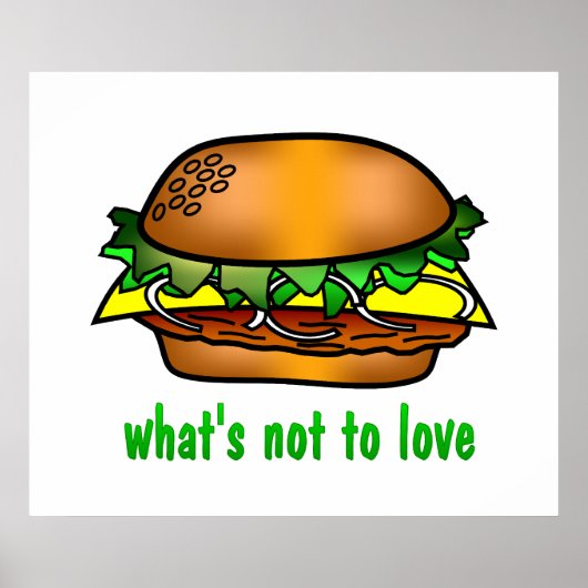 Hamburger Love Poster (Voorkant)