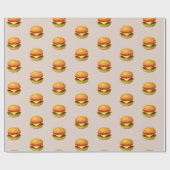 Hamburger Lover Cheeseburger Cute Tiled Pattern Cadeaupapier (Vlak)