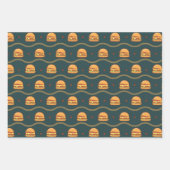 Hamburger Lover Cheeseburger Cute Tiled Pattern Inpakpapier Vel (Voorkant)