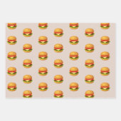 Hamburger Lover Cheeseburger Cute Tiled Pattern Inpakpapier Vel (Voorkant)