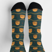 Hamburger Lover Cheeseburger Cute Tiled Pattern Sokken (Top)