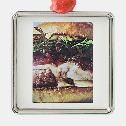 **HAMBURGER LOVER* CHRISTMAS ORNAMENT (Voorkant)