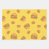 Hamburger Lover Cute Tiled Pattern Inpakpapier Vel (Voorkant 3)