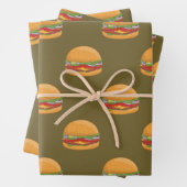 Hamburger Lover Cute Tiled Pattern Inpakpapier Vel (In situ)