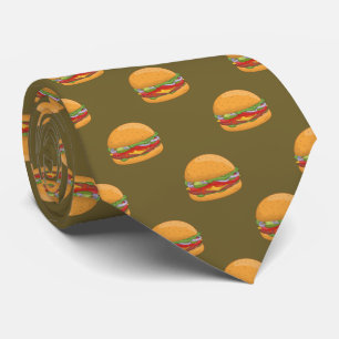 Hamburger Lover Cute Tiled Pattern Stropdas