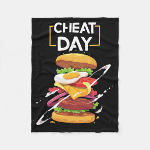 Hamburger Lover Gift Fast Food Gym Workout Cheat D Fleece Deken