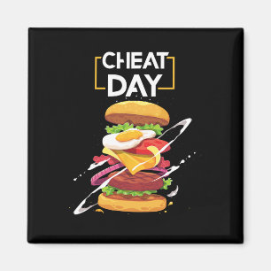 Hamburger Lover Gift Fast Food Gym Workout Cheat D Magneet