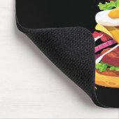 Hamburger Lover Gift Fast Food Gym Workout Cheat D Muismat (Hoek)