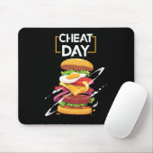 Hamburger Lover Gift Fast Food Gym Workout Cheat D Muismat (Met muis)