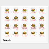 Hamburger Lover Ronde Sticker (Vel)