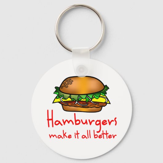 Hamburger Lover Sleutelhanger (Voorkant)