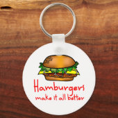 Hamburger Lover Sleutelhanger (Voorkant)