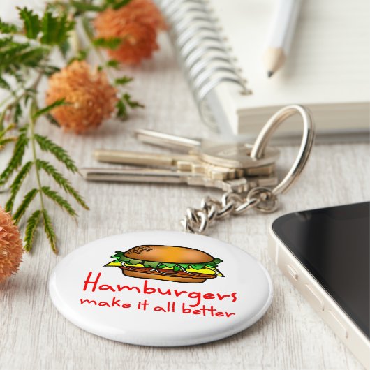 Hamburger Lover Sleutelhanger (Zijkant)