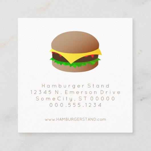 hamburger - loyaliteitsstempel klantenkaartje (Achterkant)