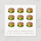 hamburger - loyaliteitsstempel klantenkaartje (Voorkant)