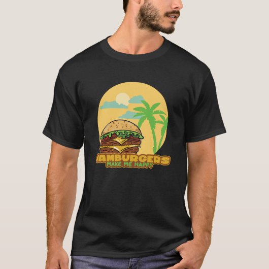Hamburger Maaltijden Eten T-shirt (Voorkant)
