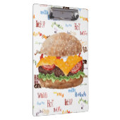 Hamburger met kaas Fast Food BBQ Diner Klembord (Rechts)