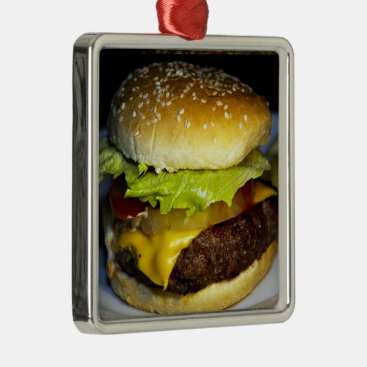Hamburger Metalen Ornament (Rechts)