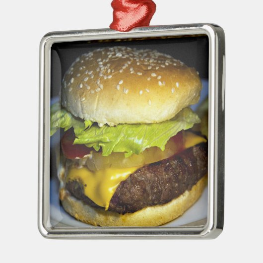 Hamburger Metalen Ornament (Links)