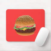 Hamburger mousepad muismat (Met muis)