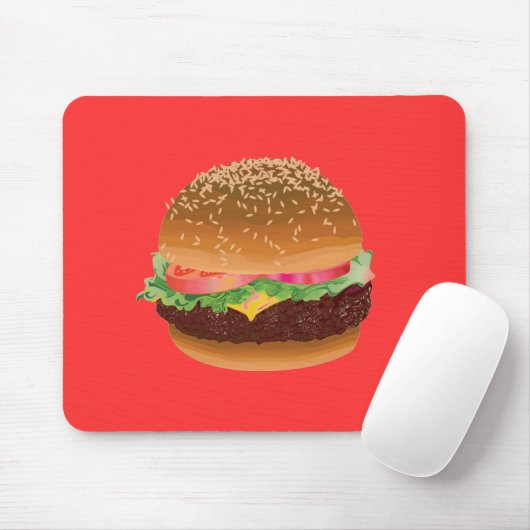 Hamburger mousepad muismat (Met muis)