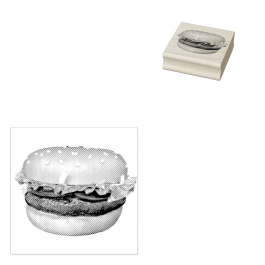 Hamburger om te gaan rubberstempel (Gestempeld)