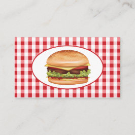 Hamburger Ontwerp Fast Food Restaurant Of Eetcafé Visitekaartje