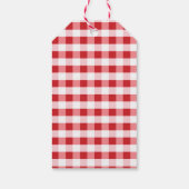 Hamburger op rode Gingham verjaardag dank u Cadeaulabel (Achterkant)