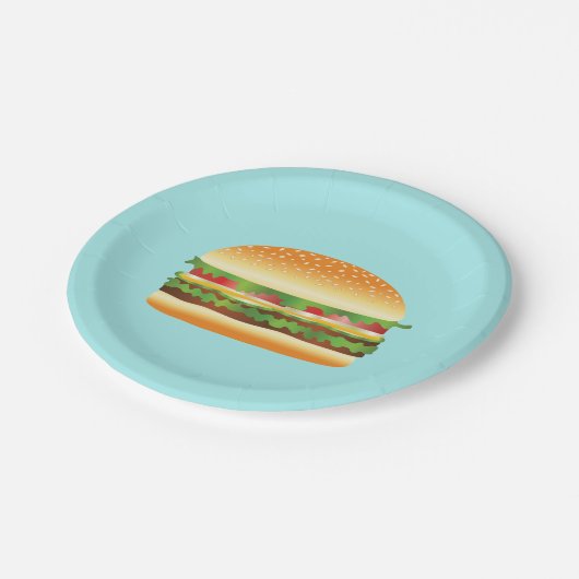 Hamburger Papieren Bordje (Gekanteld)