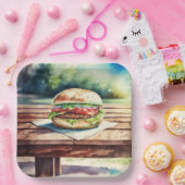 Hamburger Papieren Bordje (Feest)