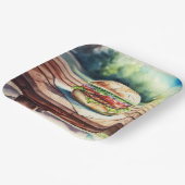 Hamburger Papieren Bordje (Gebogen)