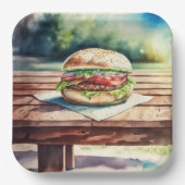 Hamburger Papieren Bordje (Voorkant)