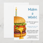 Hamburger Party Cookout | Verjaardag kinderen Kaart (Voorkant / Achterkant)