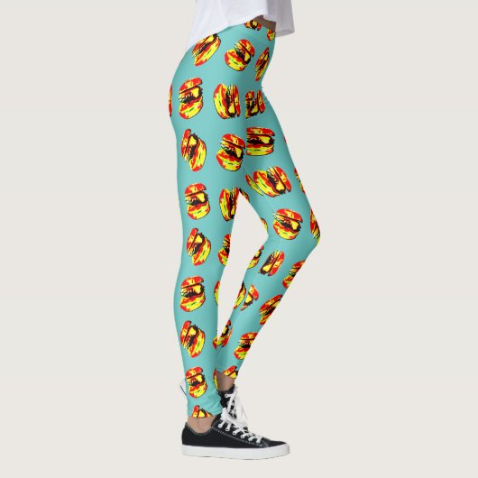 Hamburger Pattern Leggings (Rechts)