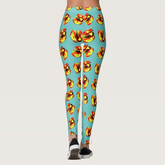 Hamburger Pattern Leggings (Achterkant)