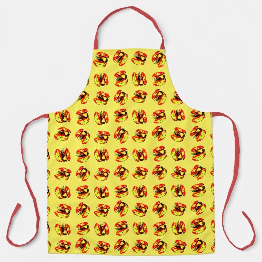 Hamburger Pattern Schort (Voorkant)