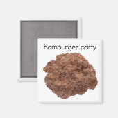 Hamburger Patty Refkoelkast Magnet (Voorkant / Achterkant)