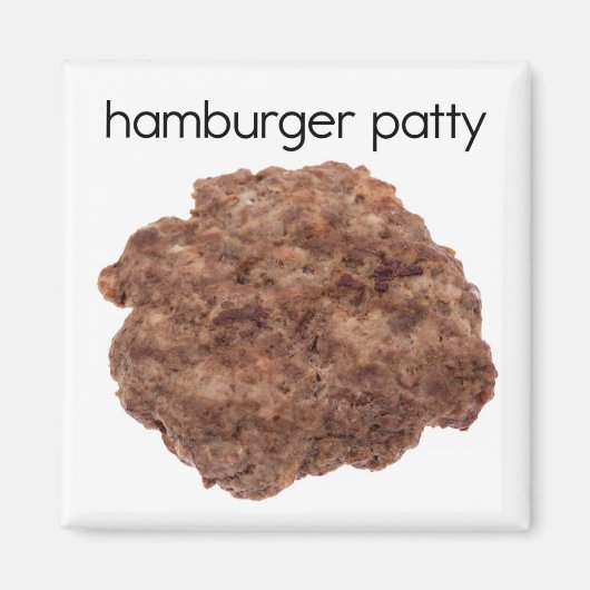 Hamburger Patty Refkoelkast Magnet (Voorkant)