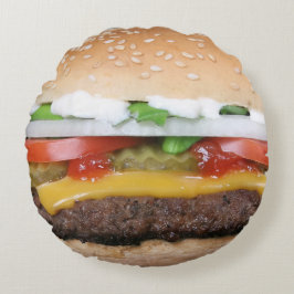 Hamburger Pillow - Round Pillow Rond Kussen