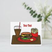 Hamburger Platter Briefkaart (Staand voorkant)