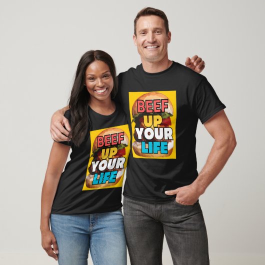 Hamburger print T-shirt (Unisex)