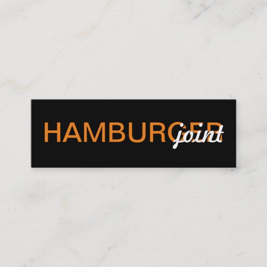 hamburger punch - kaart klantenkaartje (Voorkant)