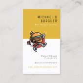 Hamburger restaurant foodtruck Loyalty Mosterd Visitekaartje (Achterkant)