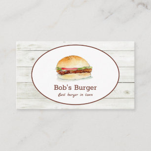 Hamburger restaurant/ foodtruck visitekaartje