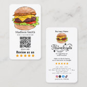 hamburger  review QR Code  Visitekaartje (Voorkant / Achterkant)