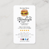 hamburger  review QR Code  Visitekaartje (Achterkant)